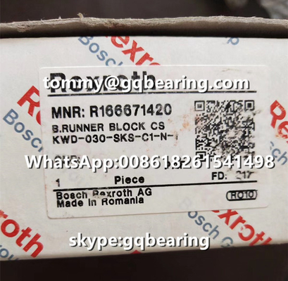 Rexroth R166671420 Materiale in acciaio Larghezza stretta Lunghezza corta Altezza standard Blocco lineare
