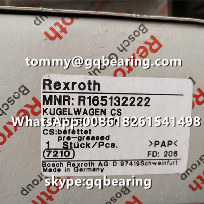 Rexroth R165132222 Materiale in acciaio Tipo di flangia Lunghezza standard Altezza standard Blocco corridore
