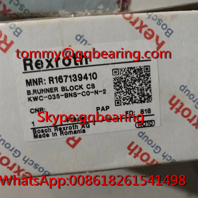 Materiale in acciaio al carbonio Rexroth R167139410 Largo blocco Bosch R167139410 Cuscinetto lineare